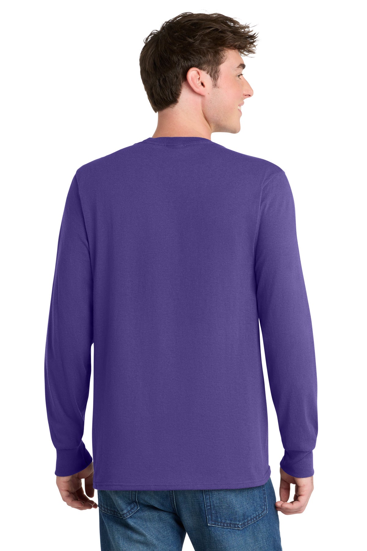 Custom Embroidered Port & Co T-Shirts  in Purple