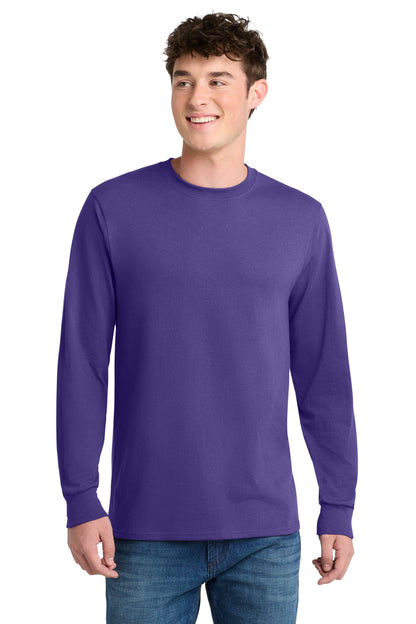Custom Embroidered Port & Co T-Shirts  in Purple