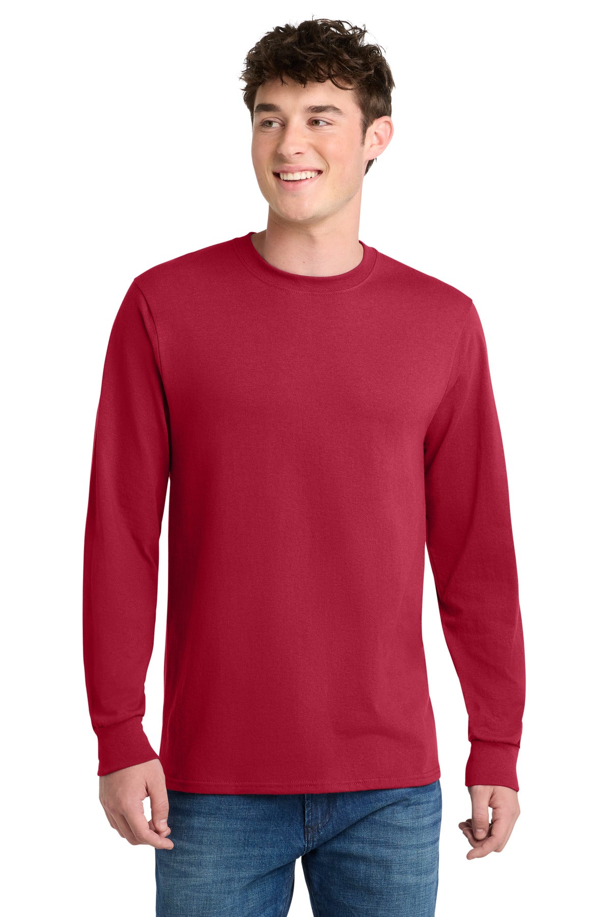 Custom Embroidered Port & Co T-Shirts  in Red