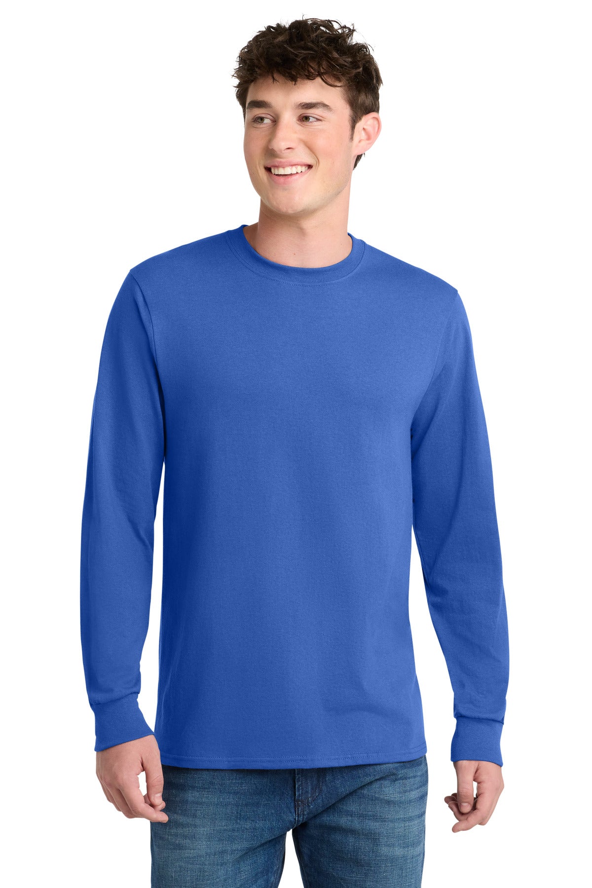 Custom Embroidered Port & Co T-Shirts  in Royal