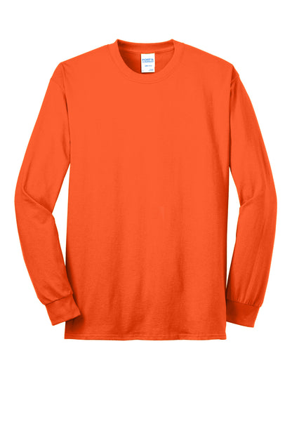 Custom Embroidered Port & Co T-Shirts  in Safety Orange