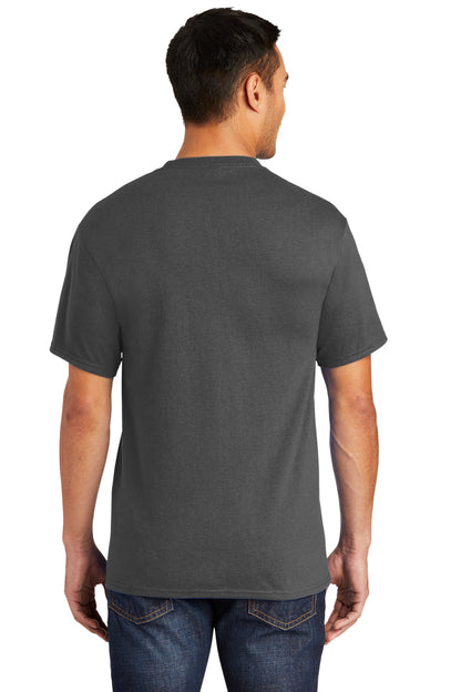 Custom Embroidered Port & Company Tall Core Blend Pocket Tee. PC55PT,Charcoal