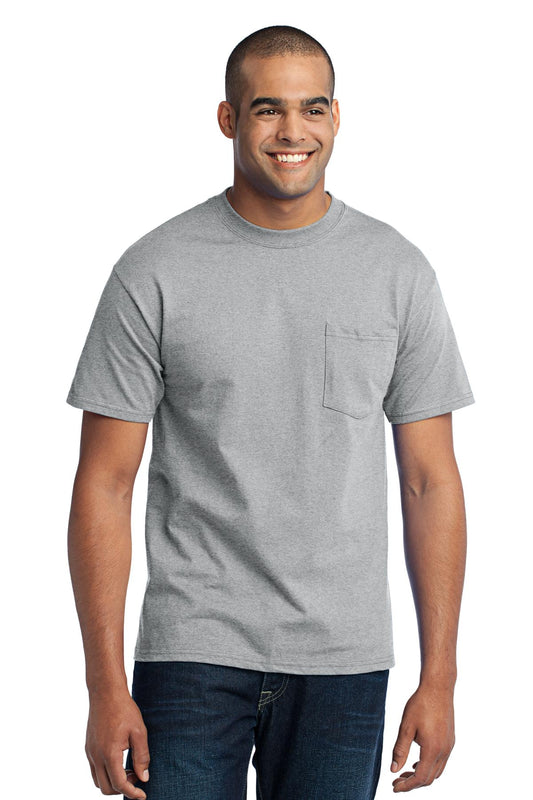 Port & Company - Core Blend Pocket Tee. PC55P Athletic Heather