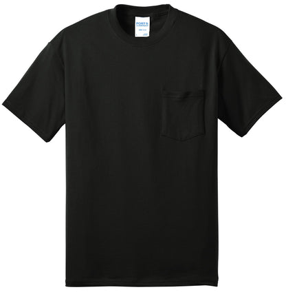 Port & Company - Core Blend Pocket Tee. PC55P Jet Black