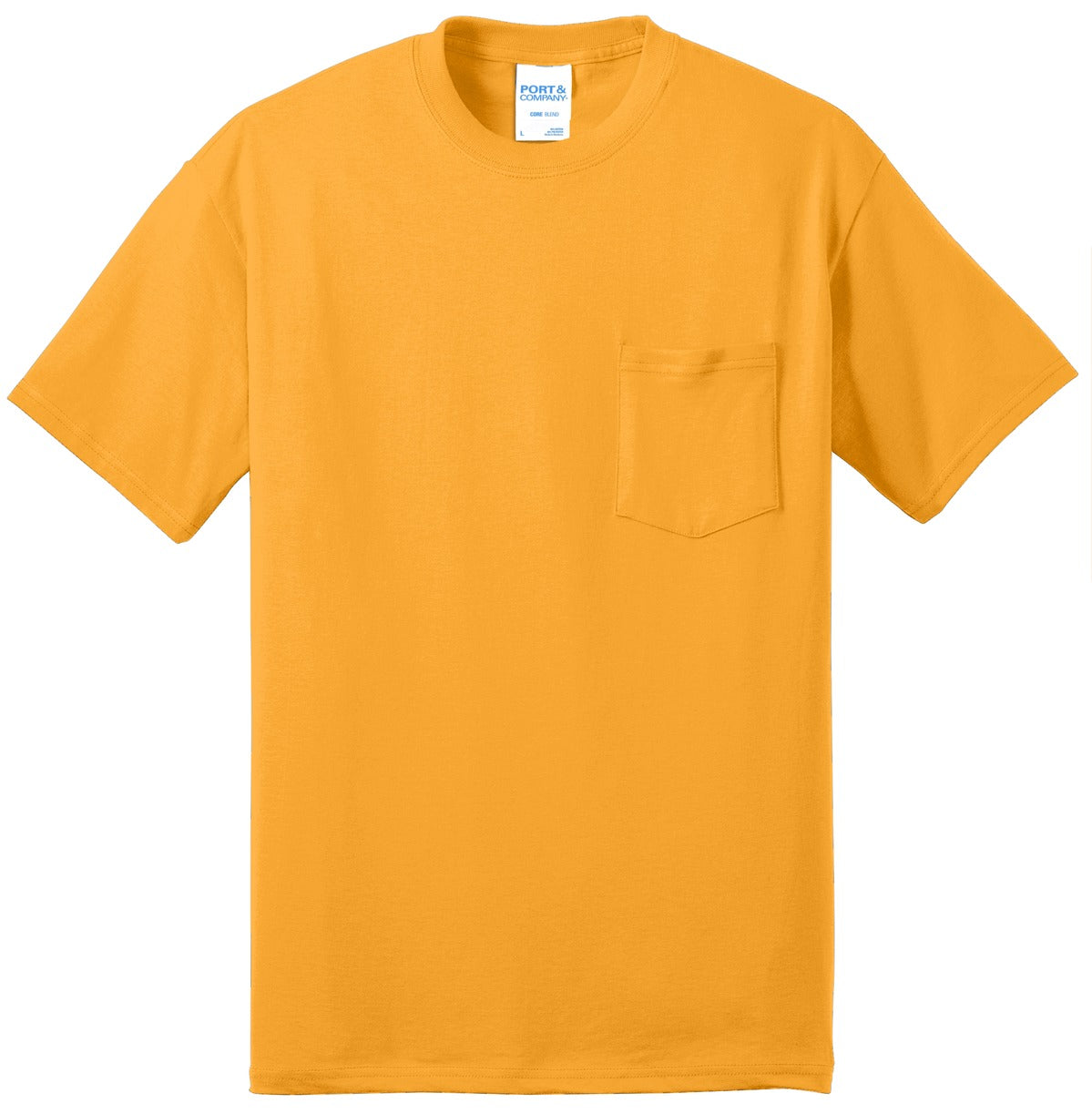 Custom Embroidered Port & Co T-Shirts  in Gold