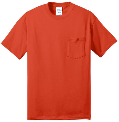 Custom Embroidered Port & Co T-Shirts  in Orange