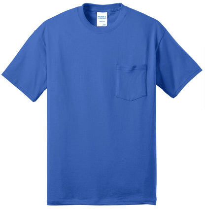 Port & Company - Core Blend Pocket Tee. PC55P Royal