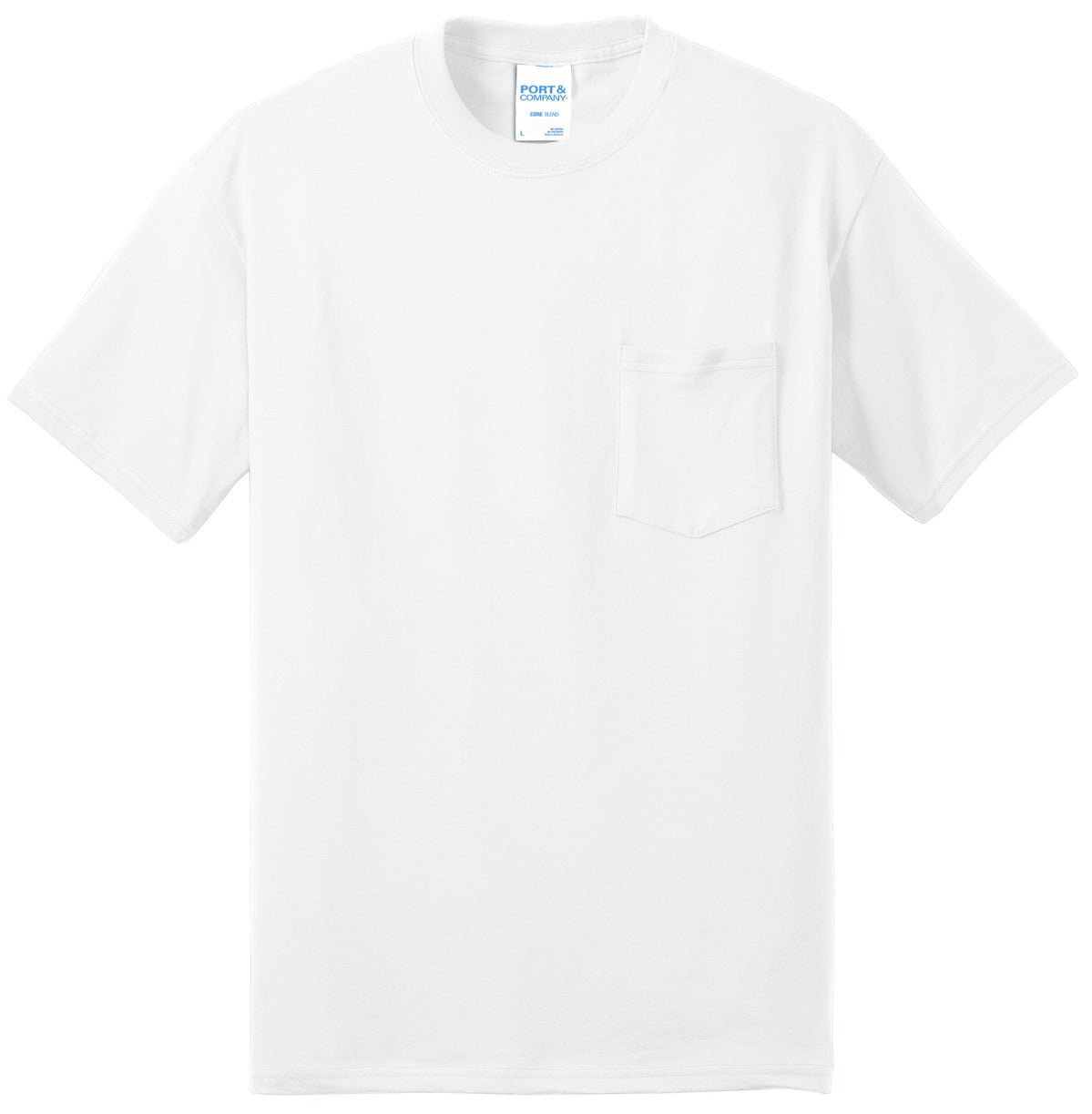 Custom Embroidered Port & Co T-Shirts  in White