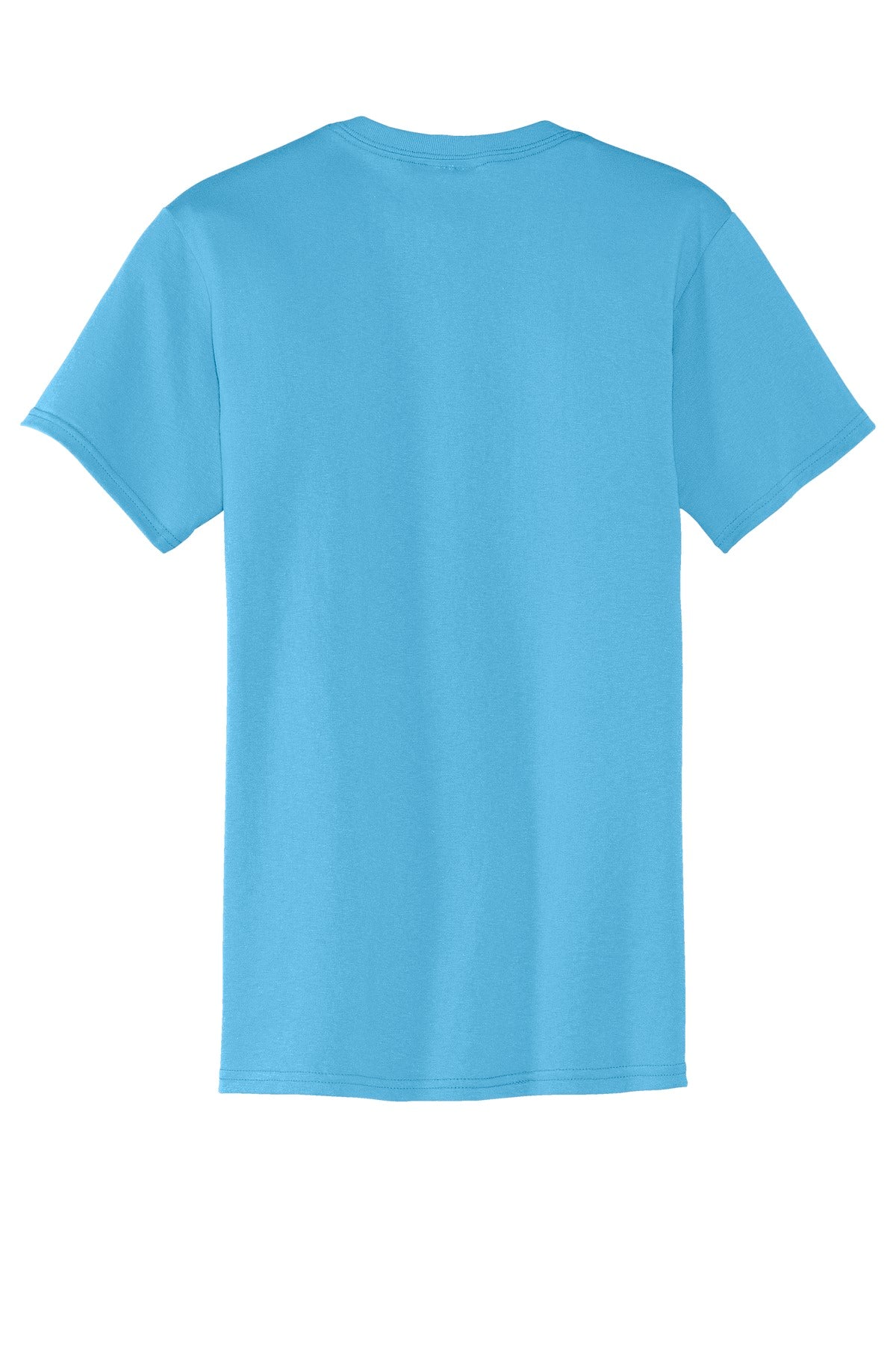 Custom Embroidered Port & Co T-Shirts  in Aquatic Blue