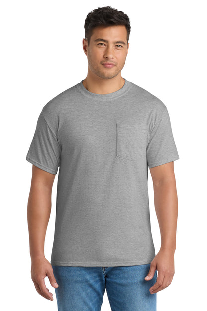 Custom Embroidered Port & Co T-Shirts  in Athletic Heather