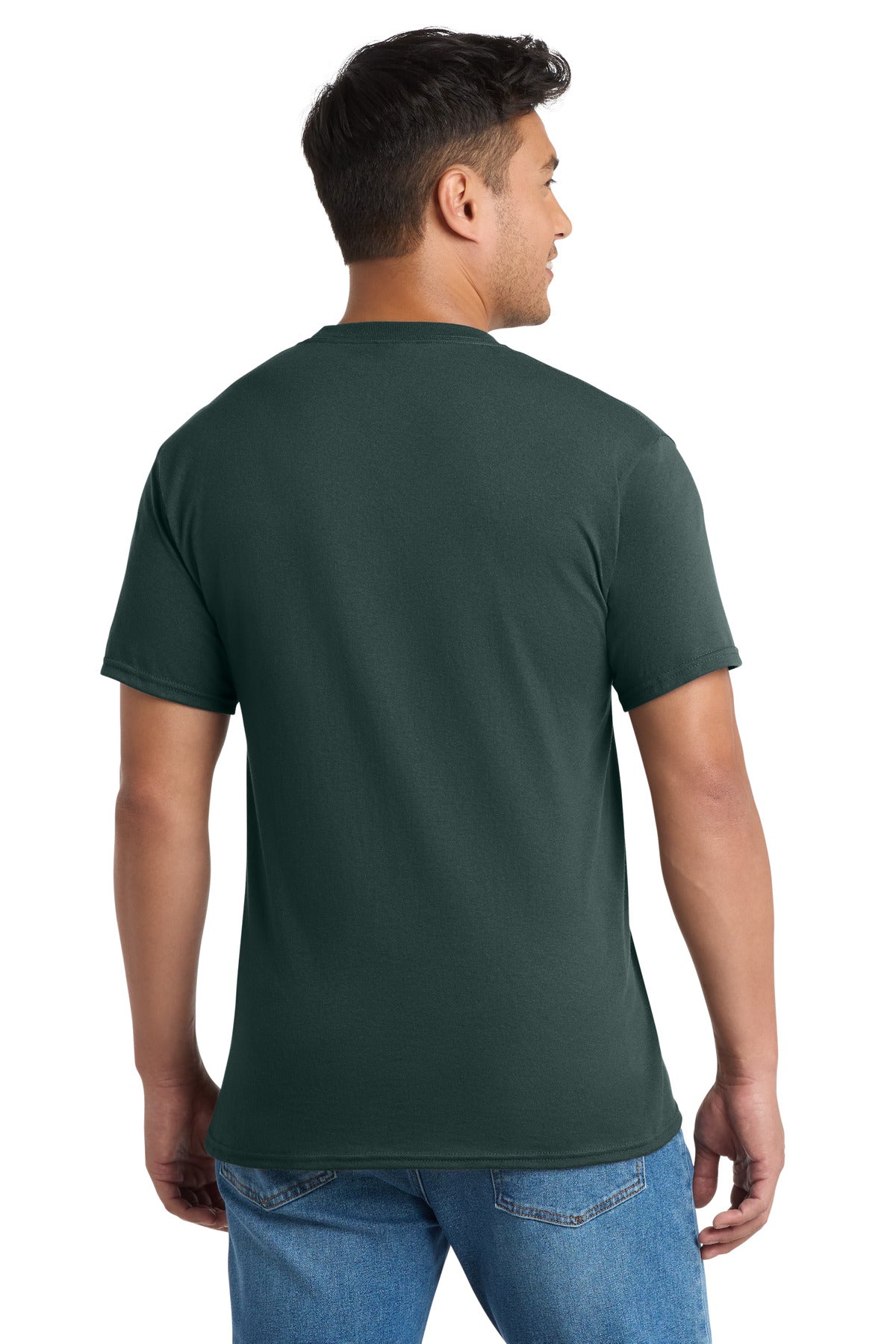 Custom Embroidered Port & Co T-Shirts  in Dark Green