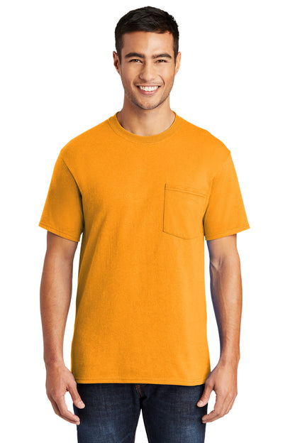 Custom Embroidered Port & Co T-Shirts  in Gold