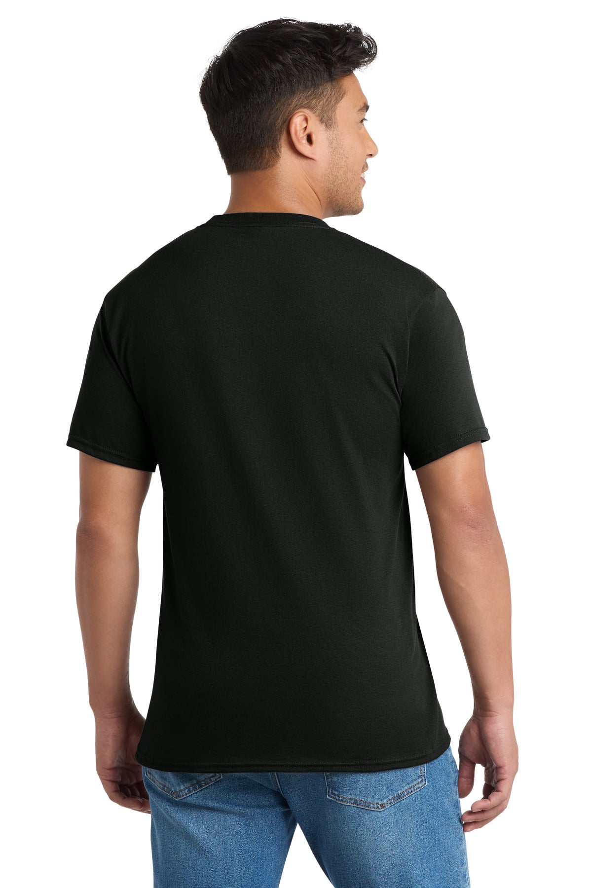 Custom Embroidered Port & Co T-Shirts  in Jet Black