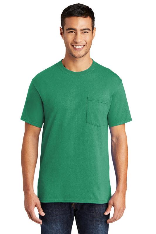 Port & Company - Core Blend Pocket Tee. PC55P Kelly