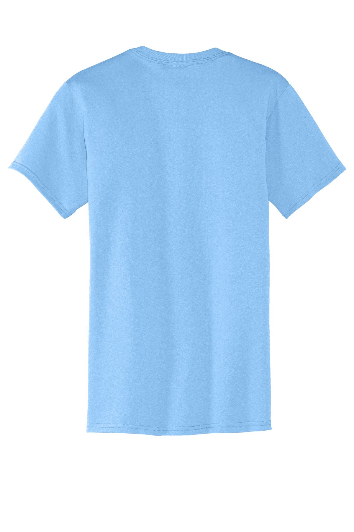 Custom Embroidered Port & Co T-Shirts  in Light Blue