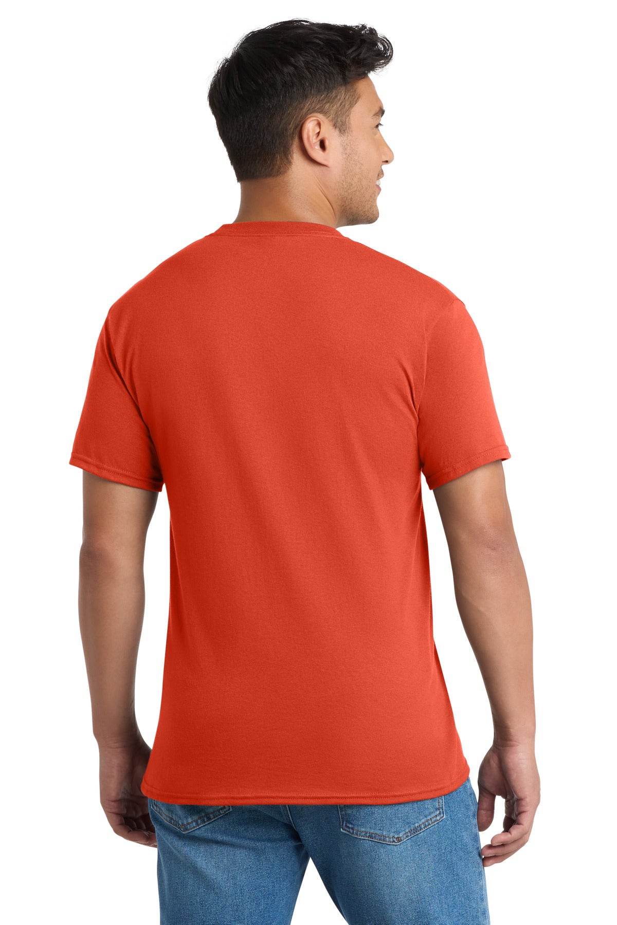 Custom Embroidered Port & Co T-Shirts  in Orange