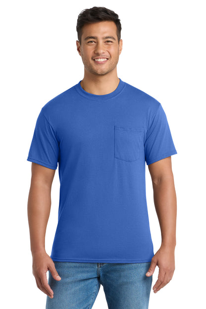 Custom Embroidered Port & Co T-Shirts  in Royal