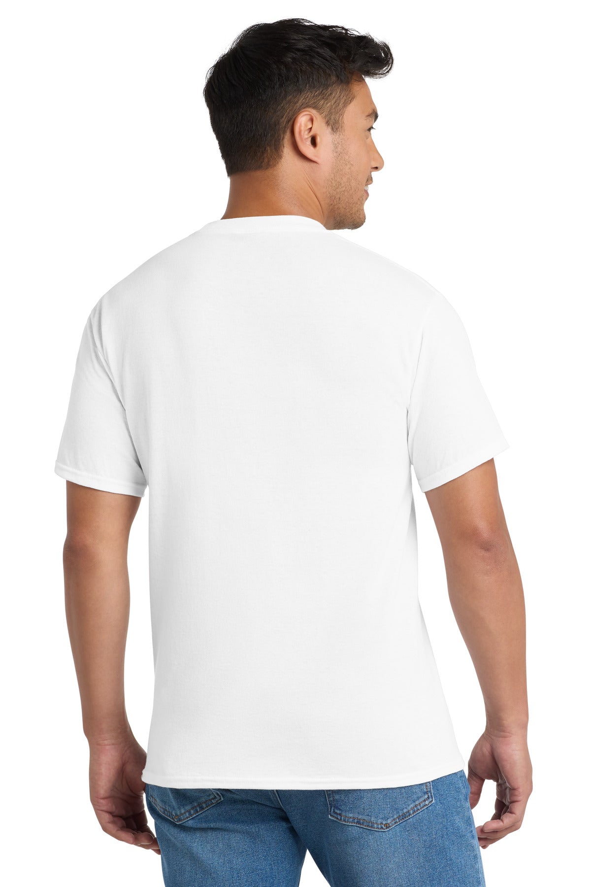 Custom Embroidered Port & Co T-Shirts  in White