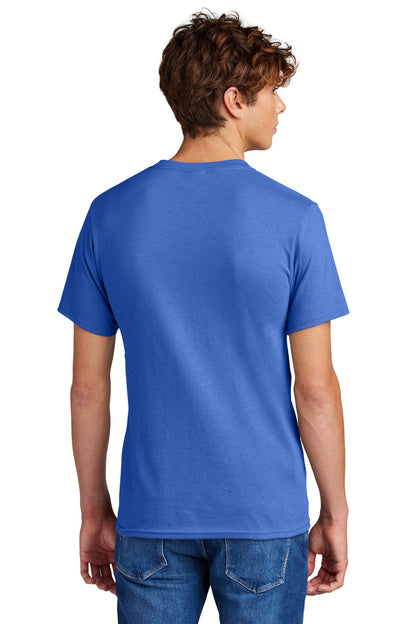 Custom Embroidered Port & Company Tall Core Blend Tee. PC55T,Royal