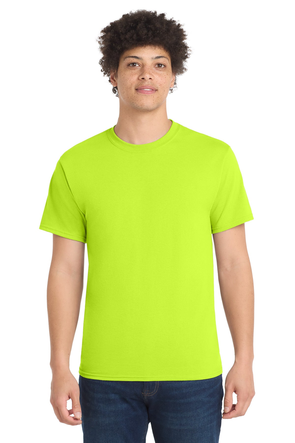 Custom Embroidered Port & Co Clothing in Safety Green