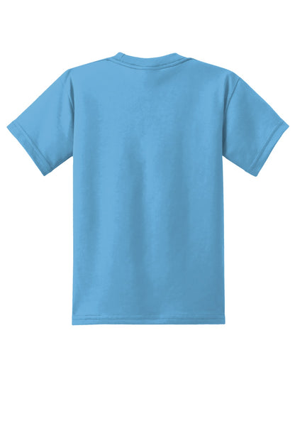 Custom Embroidered Port & Co T-Shirts  in Aquatic Blue