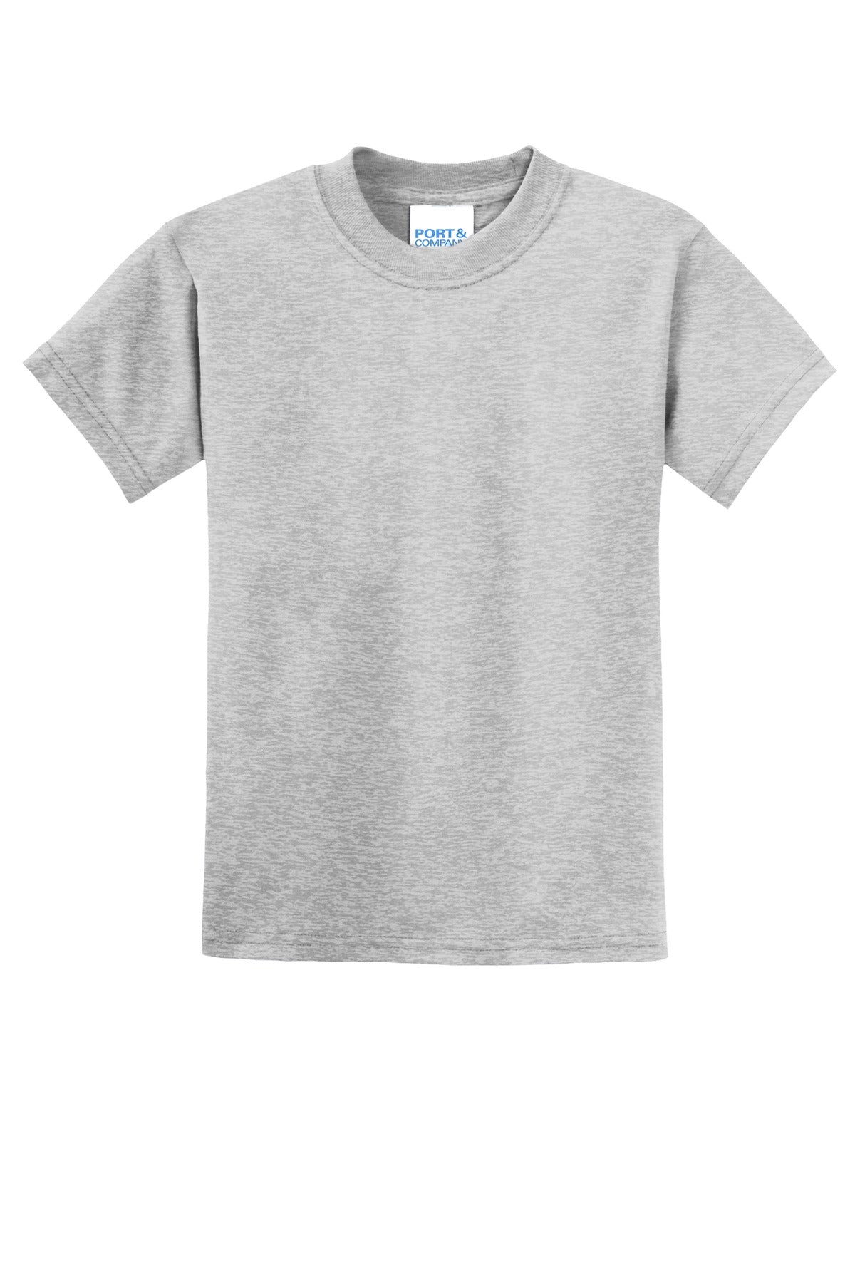 Custom Embroidered Port & Co T-Shirts  in Ash