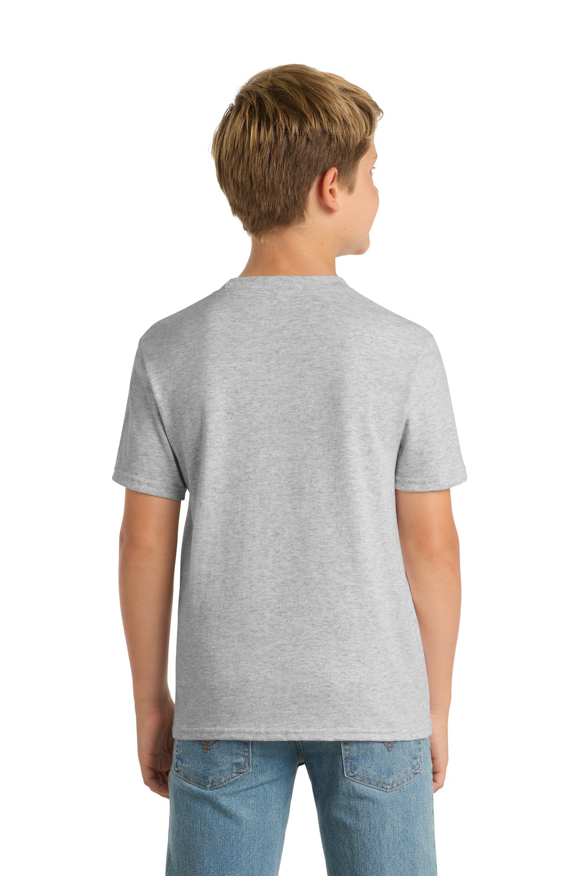 Custom Embroidered Port & Co T-Shirts  in Ash