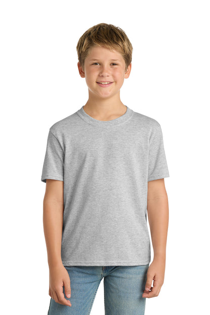Custom Embroidered Port & Co T-Shirts  in Ash