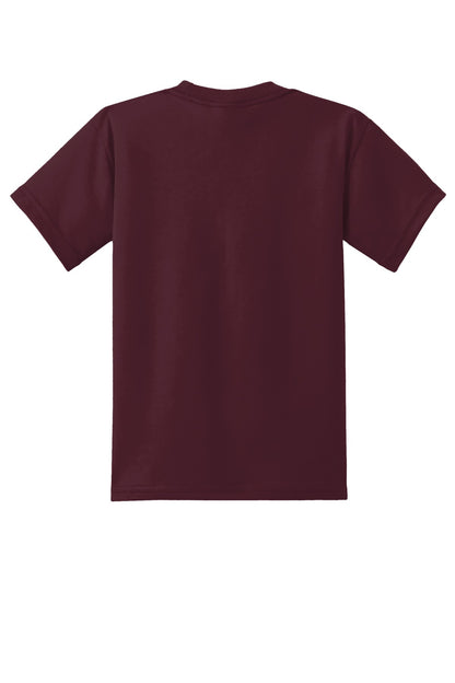 Custom Embroidered Port & Co T-Shirts  in Athletic Maroon