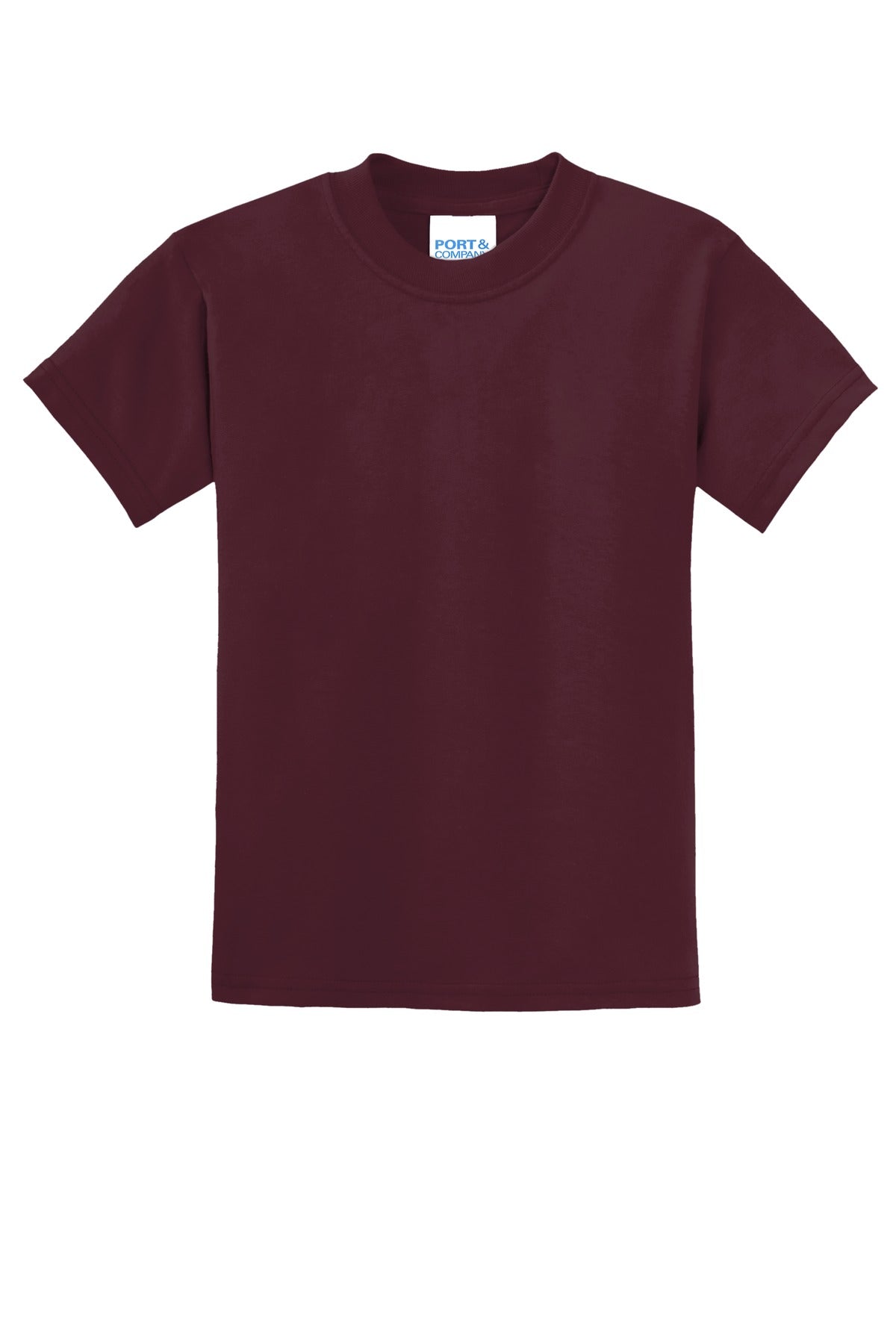 Custom Embroidered Port & Co T-Shirts  in Athletic Maroon