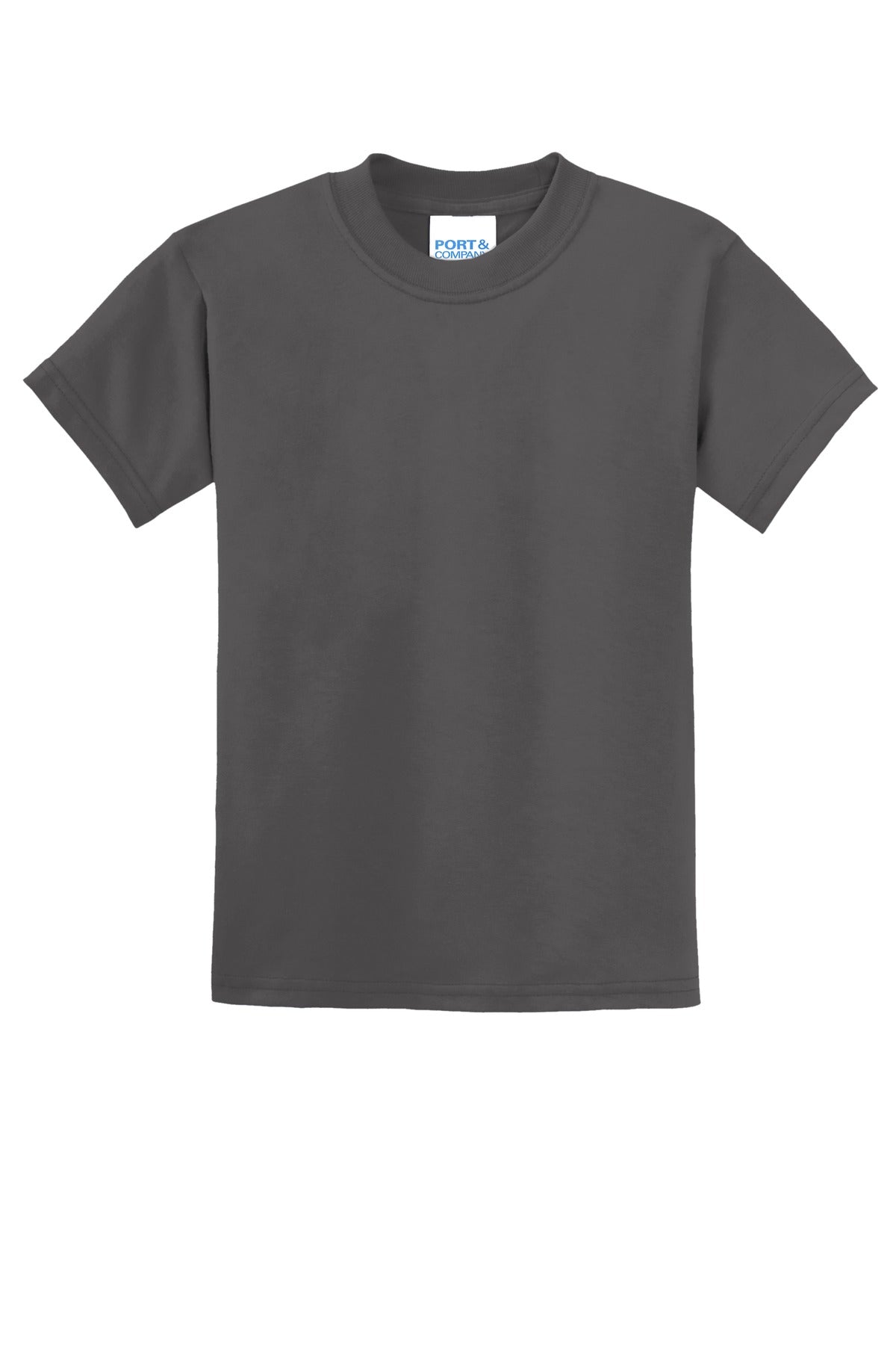 Custom Embroidered Port & Co T-Shirts  in Charcoal