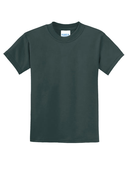 Custom Embroidered Port & Co T-Shirts  in Dark Green