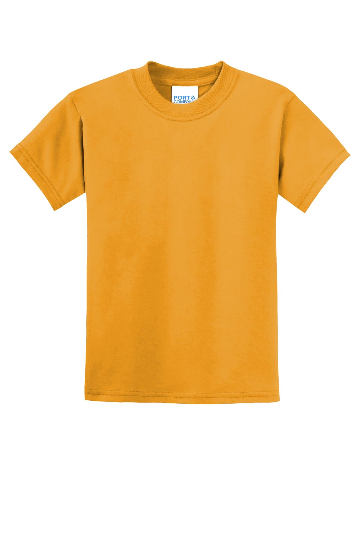 Custom Embroidered Port & Co T-Shirts  in Gold