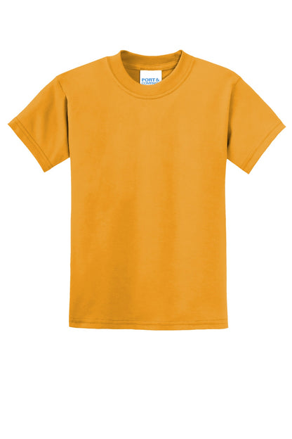 Custom Embroidered Port & Co T-Shirts  in Gold