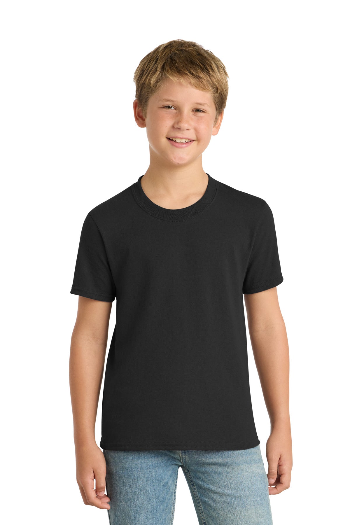 Custom Embroidered Port & Co T-Shirts  in Jet Black