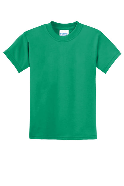 Custom Embroidered Port & Co T-Shirts  in Kelly