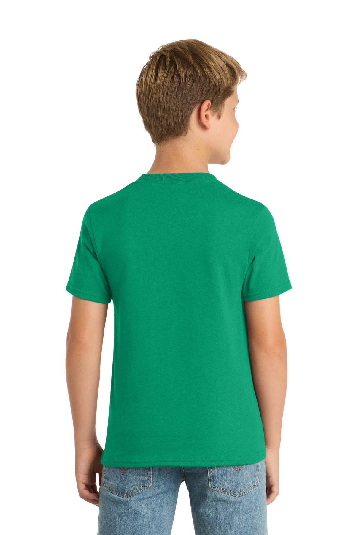 Custom Embroidered Port & Co T-Shirts  in Kelly