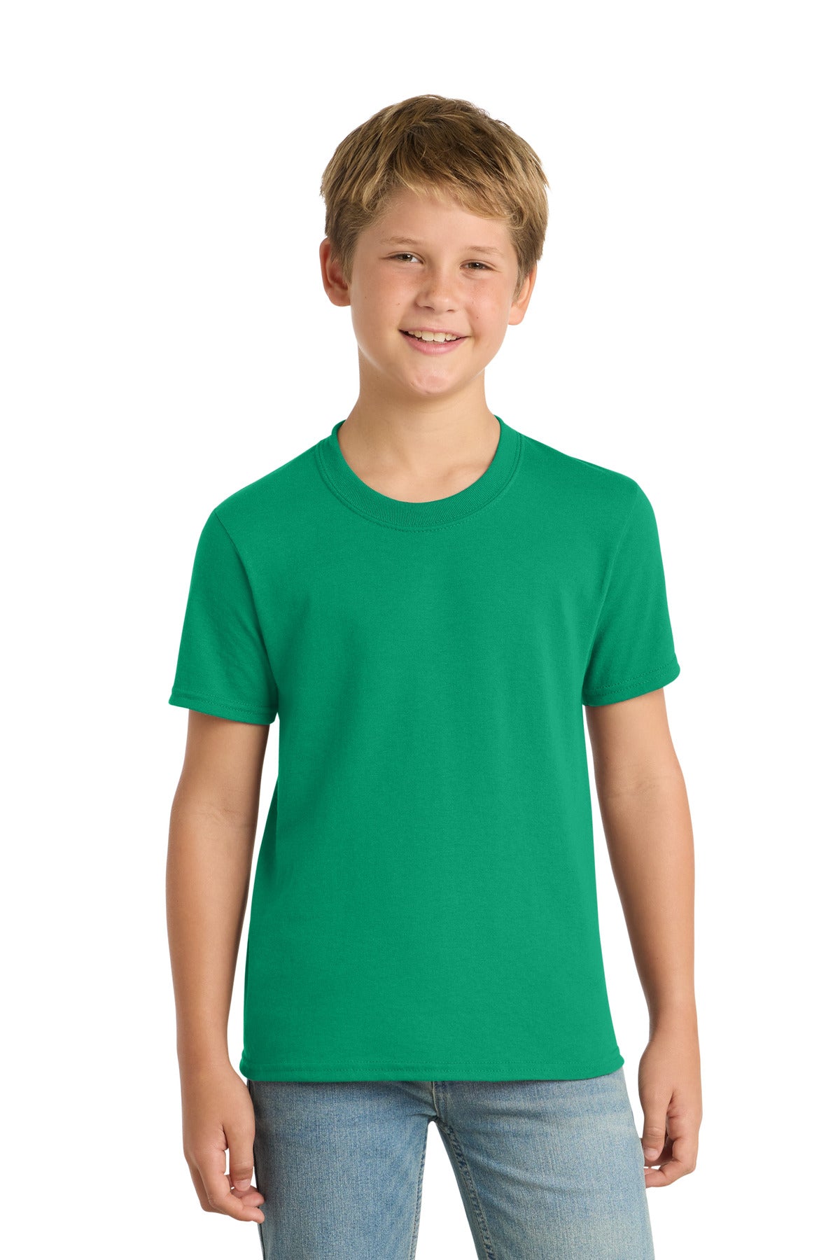 Custom Embroidered Port & Co T-Shirts  in Kelly
