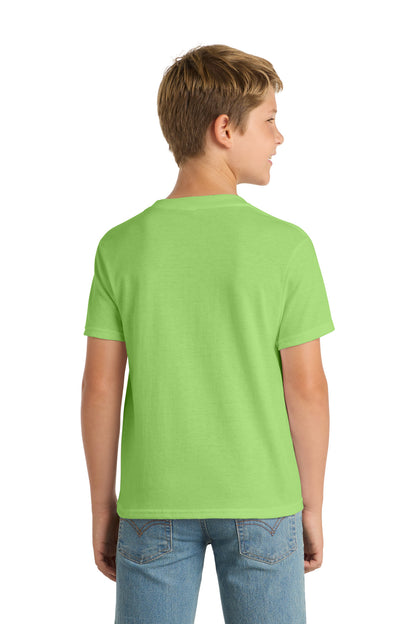 Custom Embroidered Port & Co T-Shirts  in Lime