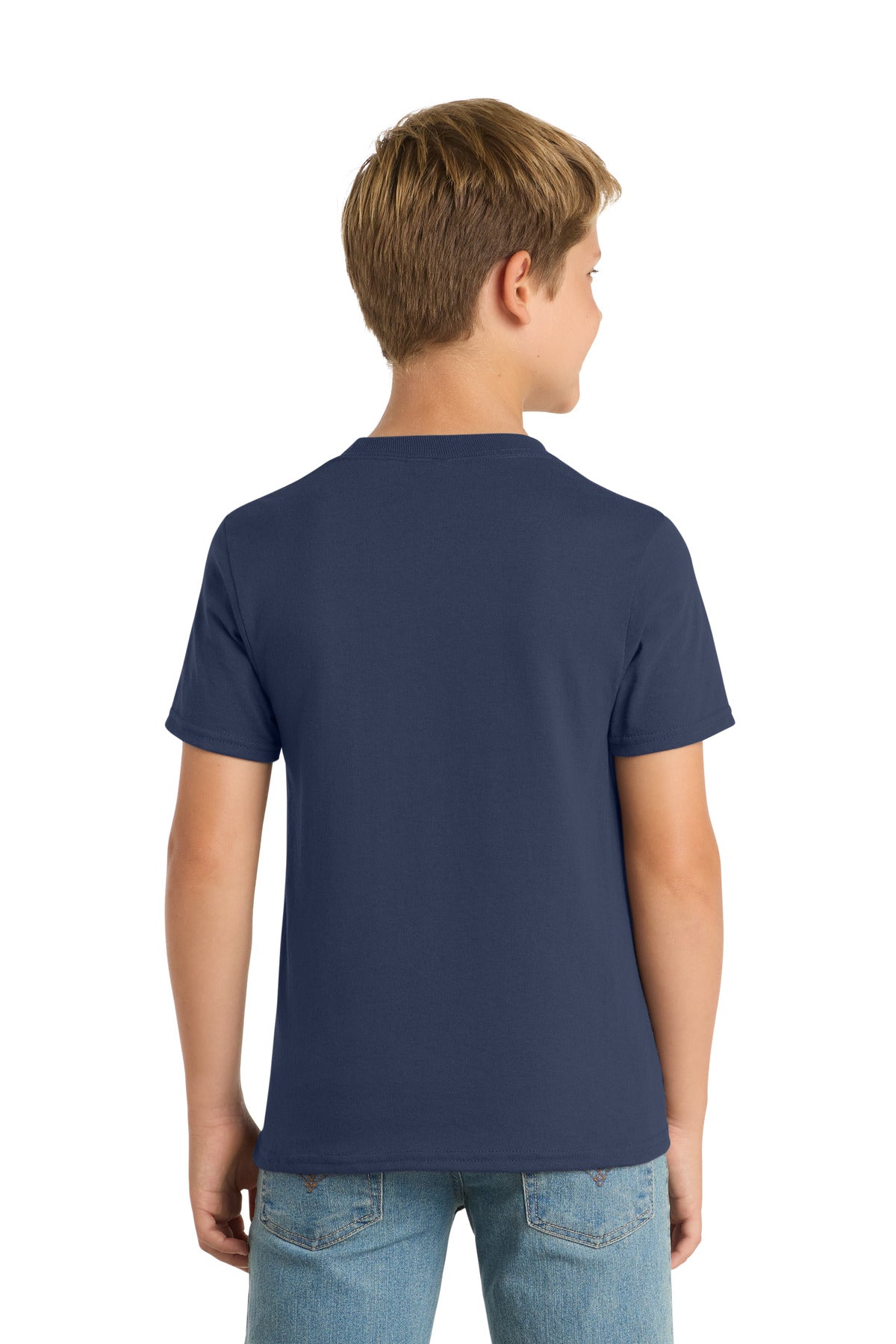 Custom Embroidered Port & Co T-Shirts  in Navy