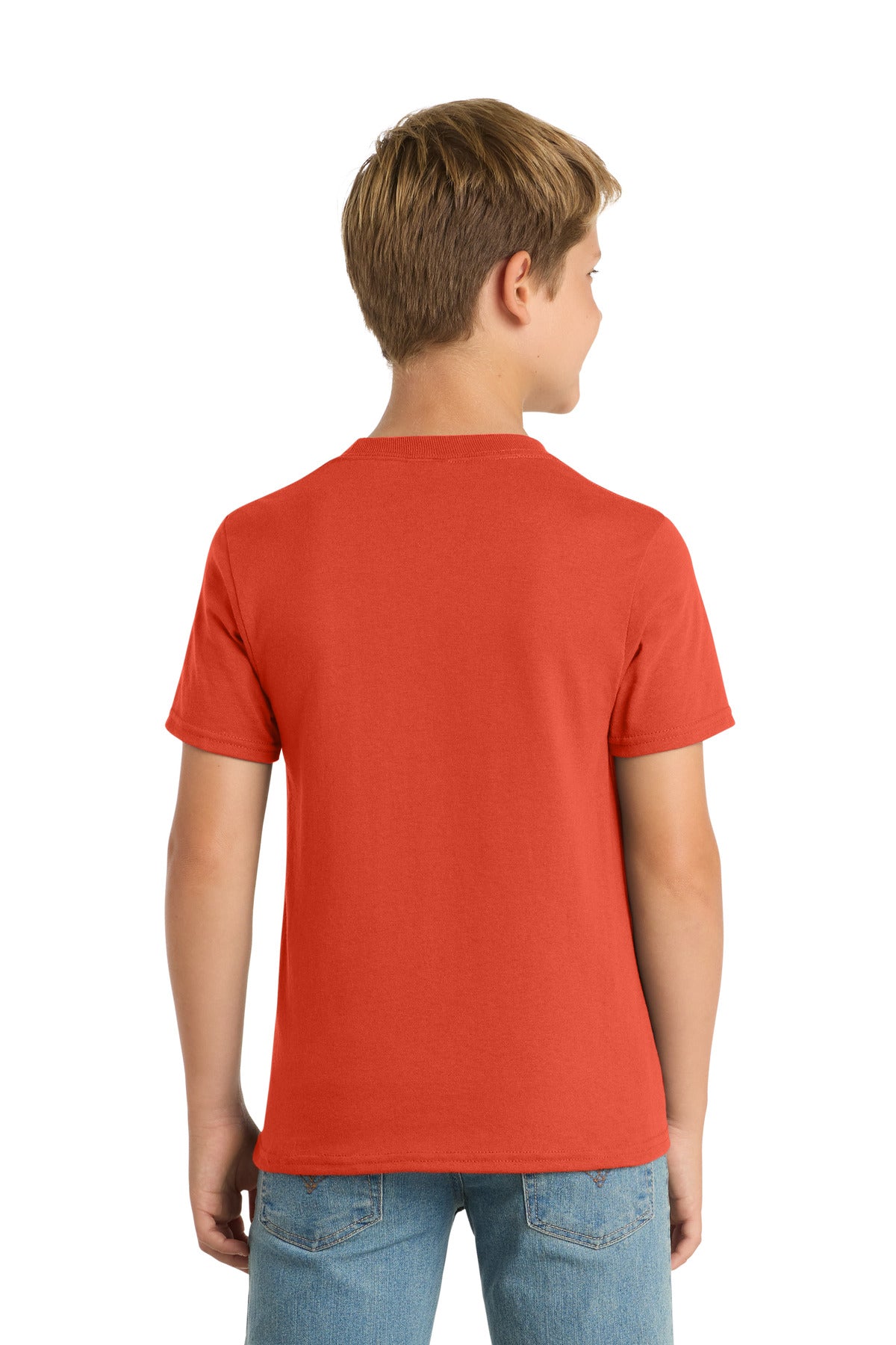 Custom Embroidered Port & Co T-Shirts  in Orange