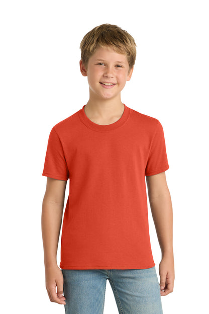 Custom Embroidered Port & Co T-Shirts  in Orange