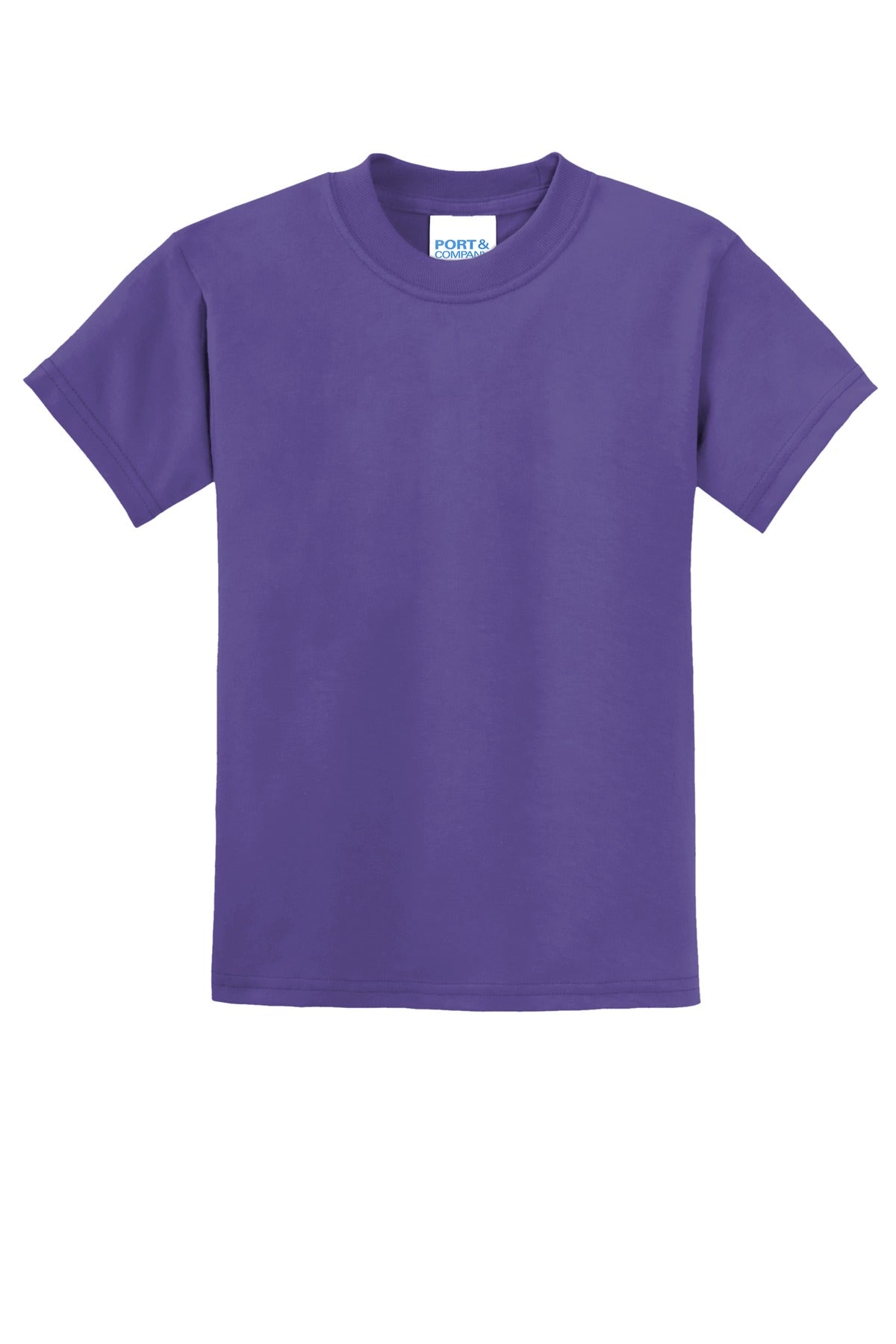 Custom Embroidered Port & Co T-Shirts  in Purple