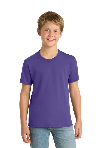 Custom Embroidered Port & Co T-Shirts  in Purple