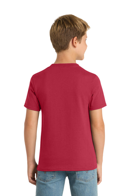Custom Embroidered Port & Co T-Shirts  in Red