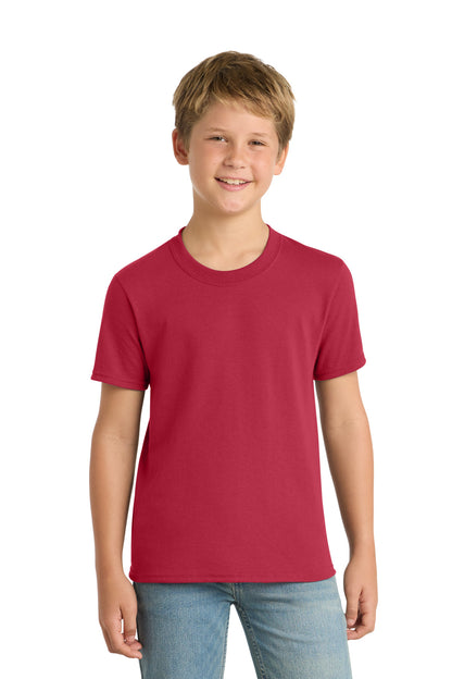 Custom Embroidered Port & Co T-Shirts  in Red