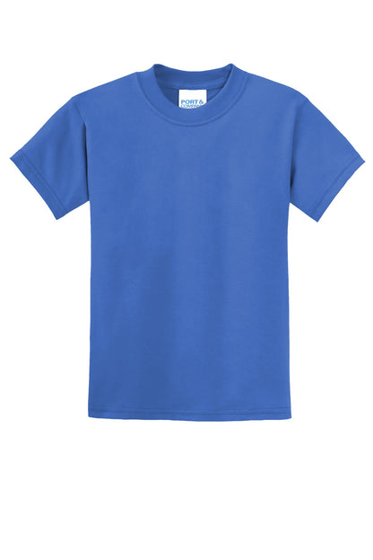 Custom Embroidered Port & Co T-Shirts  in Royal