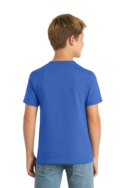Custom Embroidered Port & Co T-Shirts  in Royal