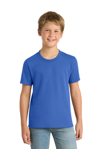 Custom Embroidered Port & Co T-Shirts  in Royal