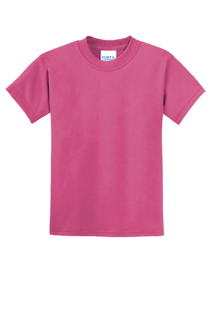 Custom Embroidered Port & Co T-Shirts  in Sangria